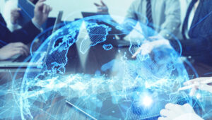 Globalization concept. Group of businessperson in the meeting room.